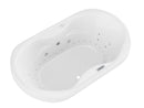 Venzi Grand Tour Aline 41 x 70 oval air & whirlpool bathtub, detail view