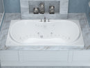 Venzi Bello 36 x 72 air & whirlpool bathtub installed in a bathroom