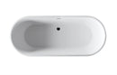 Venzi PietraStone 28 x 67 freestanding soaking bathtub, alternate view