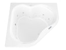 Venzi Grand Tour Tovila 60 x 60 corner air & whirlpool bathtub, detail view
