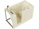 Venzi 32 x 60 walk-in whirlpool bathtub, left drain, biscuit, alternate view