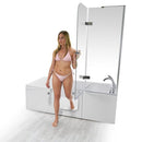 Laydown 32x72 Hydro Massage Walk-In-Bathtub Right Drain