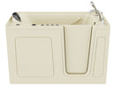 Venzi 32 x 60 walk-in whirlpool and air jetted bathtub, right drain, biscuit, detail view