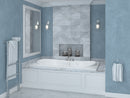Venzi Bello 36 x 72 air & whirlpool bathtub installed in a bathroom