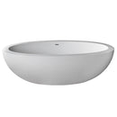 Venzi PietraStone 40.5 x 75.5 freestanding soaking bathtub, detail view