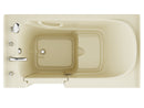 Venzi 32 x 60 walk-in soaking bathtub, left drain, biscuit, detail view
