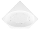 Venzi Stella 60 x 60 corner whirlpool bathtub, top view