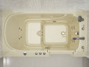 Venzi 32 x 60 walk-in whirlpool bathtub, right drain, biscuit in a bathroom