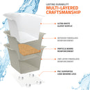 Venzi Grand Tour Luna 60 x 60 corner air & whirlpool bathtub feature graphic