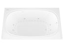 Venzi Aqui 48 x 72 rectangular air & whirlpool bathtub feature graphic