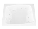 Venzi Capri 54 x 72 rectangular whirlpool bathtub feature graphic