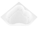 Venzi Tovila 60 x 60 corner air & whirlpool bathtub feature graphic