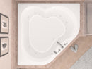 Venzi Tovila 60 x 60 corner air & whirlpool bathtub installed in a bathroom