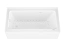Venzi Madre 30 x 60 front skirted air jetted bathtub feature graphic