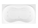 Venzi Bello 42 x 72 whirlpool bathtub, top view