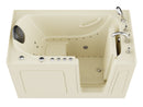 Venzi 32 x 60 walk-in whirlpool and air jetted bathtub, right drain, biscuit, detail view