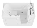 Venzi 32 x 60 walk-in whirlpool bathtub, right drain, white, detail view