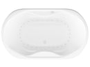 Venzi Aline Waterfall 41 x 70 Oval Air Jetted Bathtub with Center Drain By Atlantis