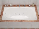 Venzi Aqui 48 x 72 rectangular air & whirlpool bathtub installed in a bathroom