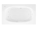 Venzi Grand Tour Talia 36 x 72 rectangular air & whirlpool bathtub, top view