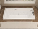 Venzi Grand Tour Villa 30 x 60 rectangular air & whirlpool bathtub installed in a bathroom