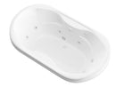 Venzi Aline Waterfall 41 x 70 Oval Whirlpool Jetted Bathtub with Center Drain By Atlantis