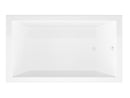 Venzi Villa 42 x 60 rectangular soaking bathtub, top view