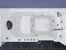 Venzi 30 x 60 walk-in whirlpool and air jetted bathtub, right drain, white in a bathroom