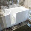 Venzi 30 x 60 walk-in whirlpool and air jetted bathtub, left drain, white, main view