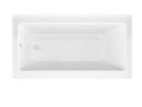 Venzi Madre 32 x 60 front skirted soaking bathtub, top view