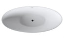 Venzi PietraStone 33.5 x 74.5 freestanding soaking bathtub, detail view