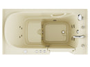 Venzi 32 x 60 walk-in whirlpool bathtub, right drain, biscuit, detail view