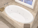 Venzi Vino 36 x 60 oval air & whirlpool bathtub installed in a bathroom