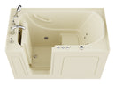 Venzi 32 x 60 walk-in whirlpool bathtub, left drain, biscuit, detail view