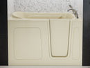 Venzi 32 x 60 walk-in soaking bathtub, right drain, biscuit in a bathroom