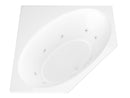 Venzi Stella 60 x 60 corner whirlpool bathtub feature graphic