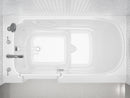 Venzi 32 x 60 walk-in soaking bathtub, left drain, white in a bathroom