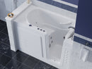 Venzi 30 x 60 walk-in whirlpool bathtub, right drain, white in a bathroom