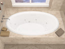 Venzi Vino 36 x 60 oval air & whirlpool bathtub installed in a bathroom