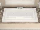 Venzi Celio 46 x 78 endless flow air & whirlpool bathtub installed in a bathroom