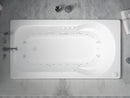 Venzi Elda 32 x 60 rectangular air & whirlpool bathtub installed in a bathroom