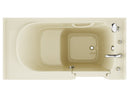 Venzi 30 x 60 walk-in soaking bathtub, right drain, biscuit, detail view
