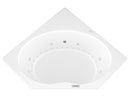 Venzi Grand Tour Luna 60 x 60 corner air & whirlpool bathtub feature graphic