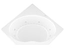 Venzi Luna 60 x 60 corner air & whirlpool bathtub feature graphic