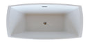 Venzi Vida Collection 31.5 x 67 freestanding soaking bathtub, alternate view