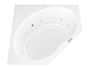Venzi Grand Tour Luna 60 x 60 corner air & whirlpool bathtub, detail view