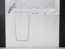 Venzi 32 x 60 walk-in whirlpool bathtub, left drain, white in a bathroom