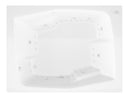 Venzi Capri 54 x 72 rectangular air & whirlpool bathtub, top view