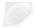 Venzi Luna 60 x 60 corner air & whirlpool bathtub, detail view