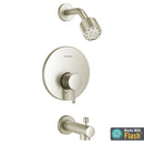 American Standard - TU064.502.xxx - Serin Tub and Shower Trim Kit with Cartridge - LESS VALVE